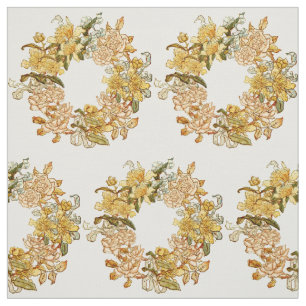 Tissu Floral Spring Fleur de couronne rose Fleurs Art