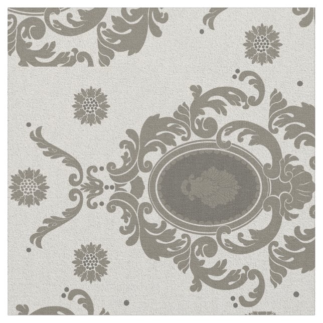 Tissu floral vintage de motif de damassé (Fermer)