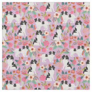 Tissu floraux vintages japonais pourpre