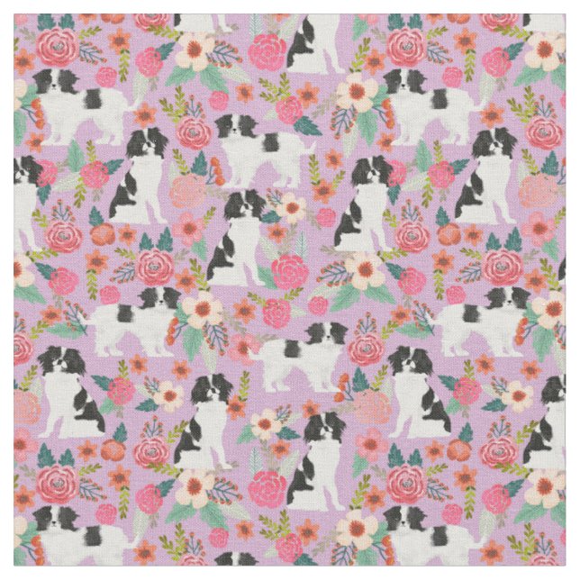 Tissu floraux vintages japonais pourpre (Fermer)