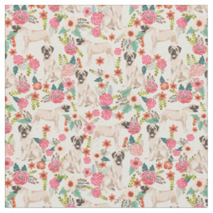 Tissu Flores de Chiens Mastiff