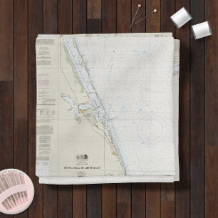 Tissu ⚓ Floride Authentic Carte Nautique