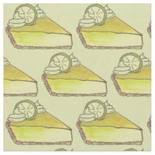 Tissu Floride Green Key Lime Pie Slice Dessert Foin