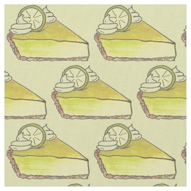 Tissu Floride Green Key Lime Pie Slice Dessert Foin (Fermer)