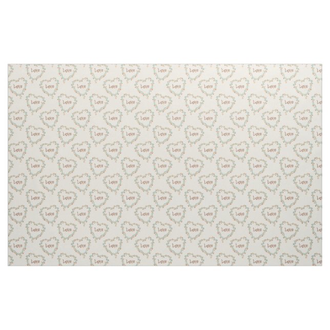 Tissu Flower Hearts Love Fabric (Yard)