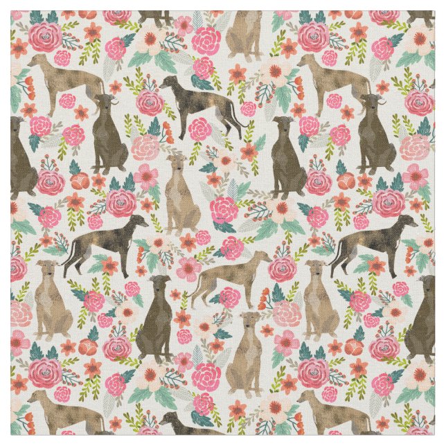 Tissu flûte de verdure crème vintage de fleurs (Fermer)