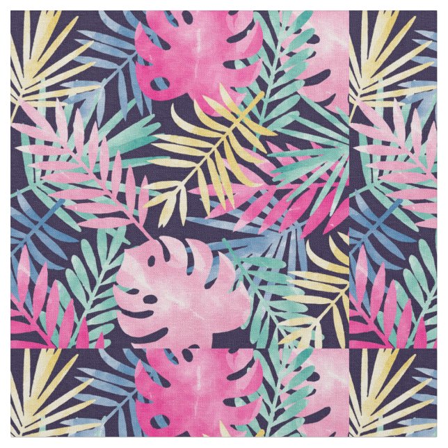 Tissu Foliage tropical unique et coloré (Fermer)