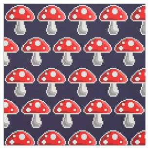 Tissu foncé de champignon de pixel