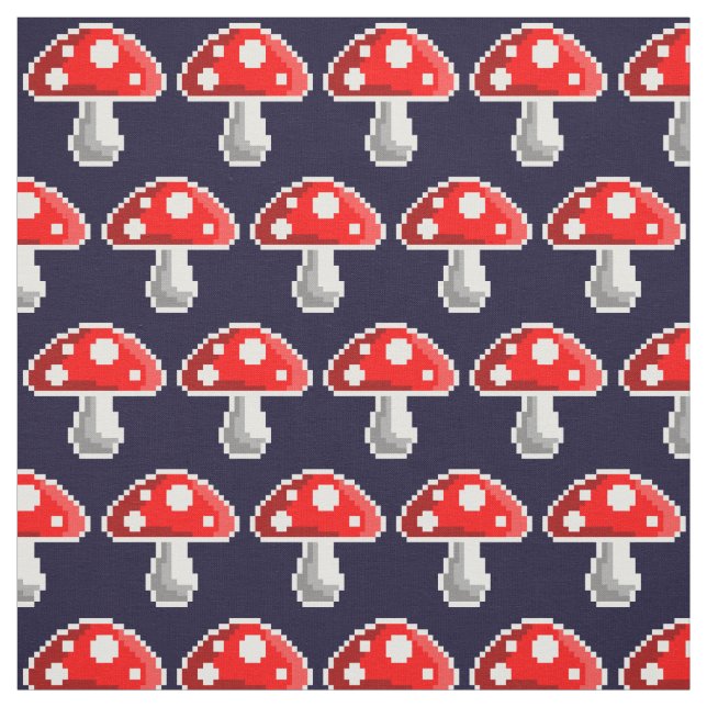 Tissu foncé de champignon de pixel (Échantillon)