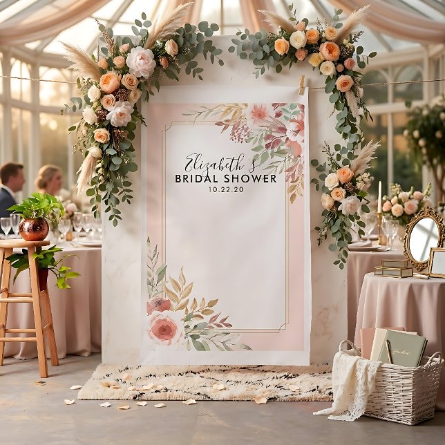 Tissu Fond de décor pour photos de douche de mariée mode (Créateur téléchargé)