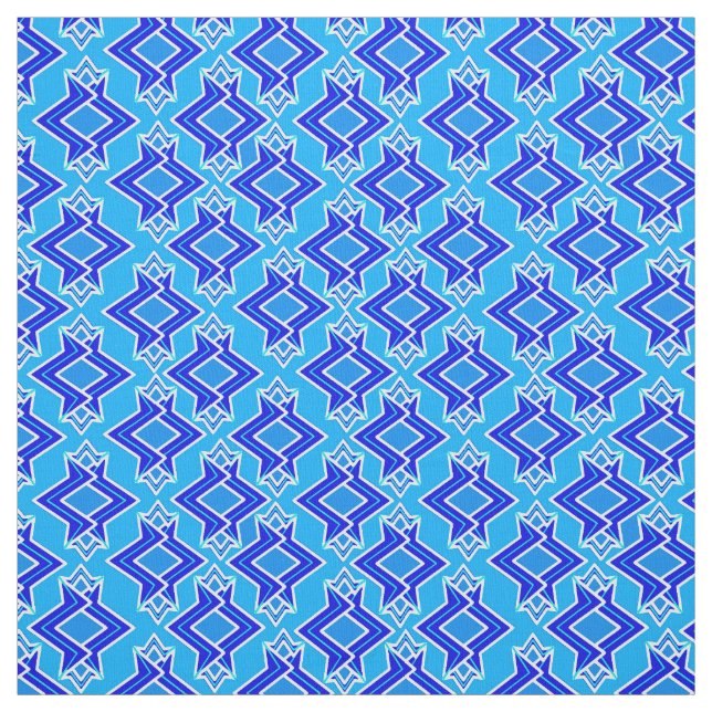 Tissu Fond d'écran Art déco Motif, bleu cérulean (Échantillon)