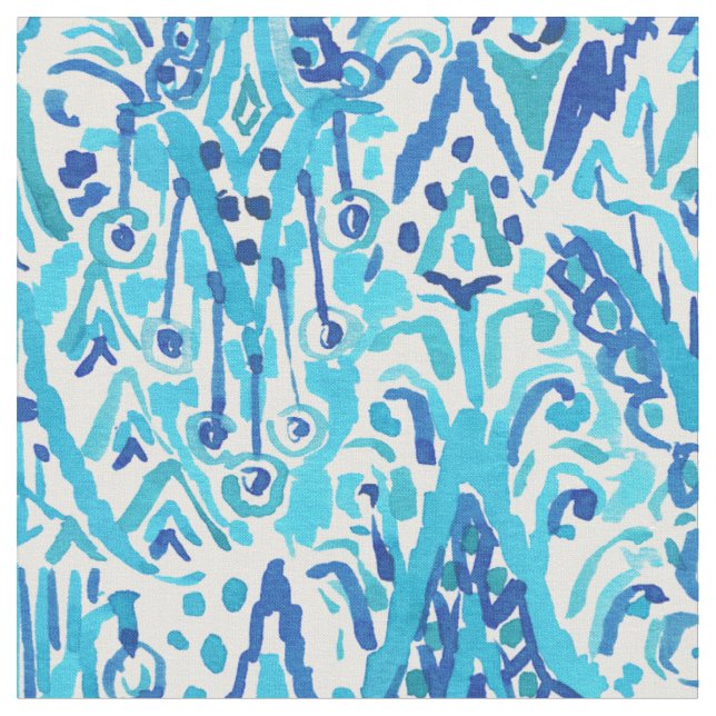Tissu FONTAINE d'aquarelle chic de Boho Ikat de VÉRITÉ (Fermer)