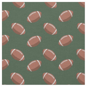 Tissu Footballs sur Dark Green