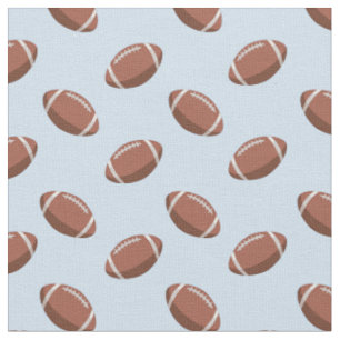 Tissu Footballs sur le bleu clair