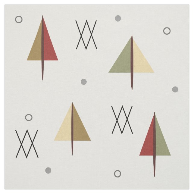 Tissu Forêt neigeuse du milieu du siècle (Échantillon)