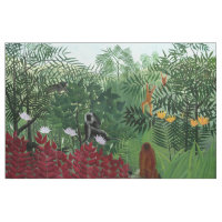 Forêt tropicale avec singes Rousseau Art