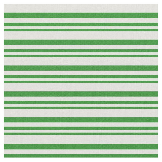 Tissu Forêt Vert & Léger Cyan Stripes (Fermer)