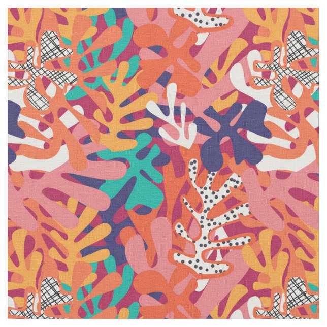 Tissu Formes et couleurs fâcheuses - Rappel à Matisse (Fermer)