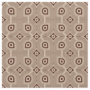 Tissu Formes Géométriques Beiges Et Brown