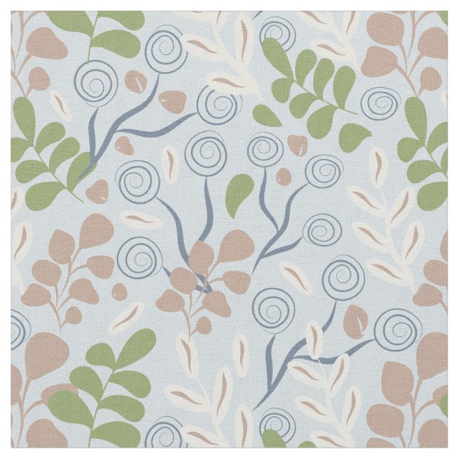 Tissu Formes organiques botaniques (Fermer)