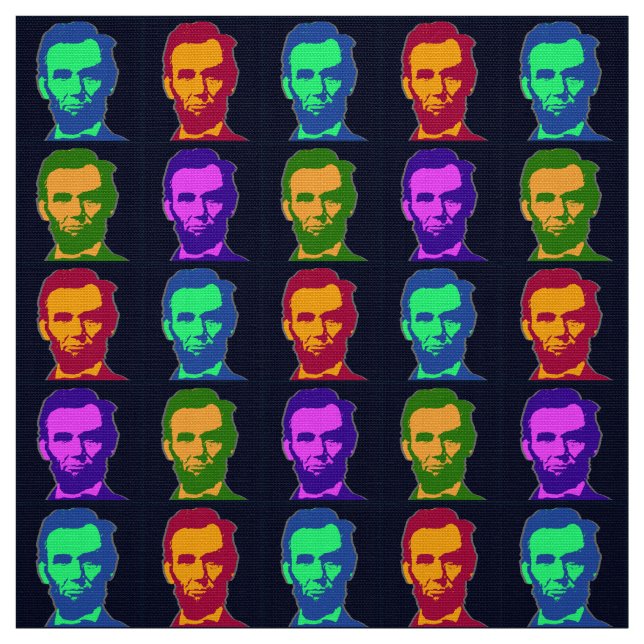 Tissu Four Pop Art Abraham Lincoln (Échantillon)