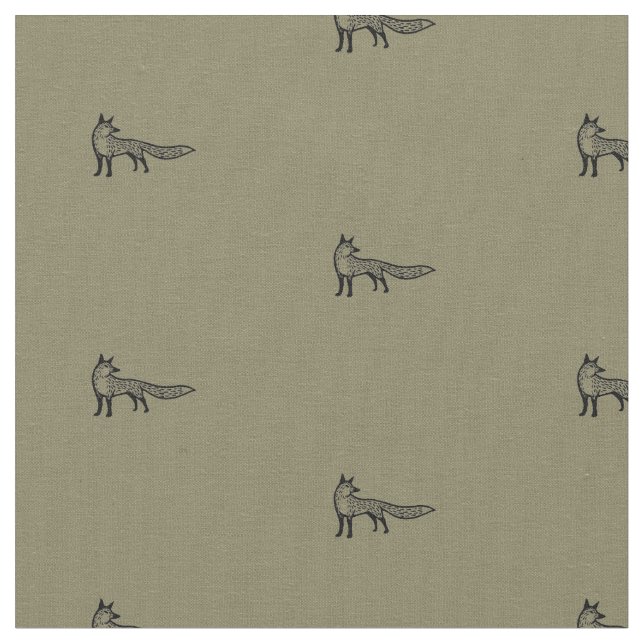 Tissu Fox fabric - earth colour (Fermer)