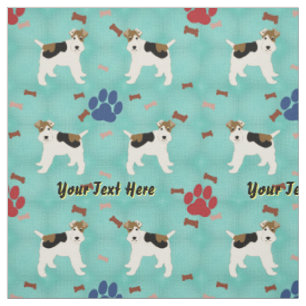 Tissu Fox Terrier de fil de bande dessinée