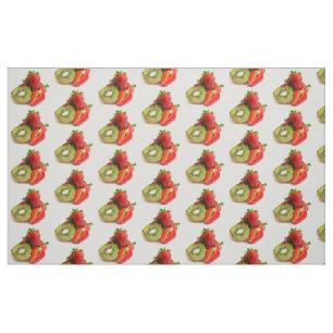 Tissu Fraise et kiwi