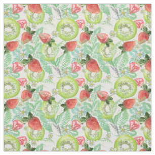 Tissu Fraise et kiwi.