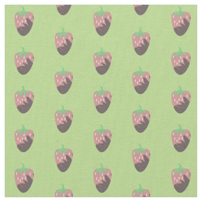 Tissu Fraises trempées dans le chocolat vert (Fermer)