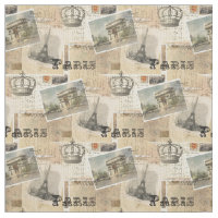 Tissu français de Paris de carte postale