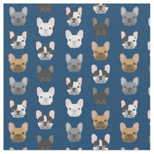 Tissu France : Un chien de taureau face au bleu de la ma