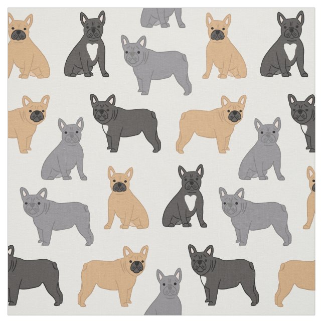 Tissu French Bulldog Fabric - Choisissez Votre Couleur ! (Échantillon)