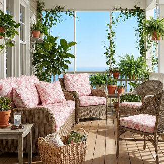 Tissu French Toile Rococo Garden Birds Wildlife Pattern