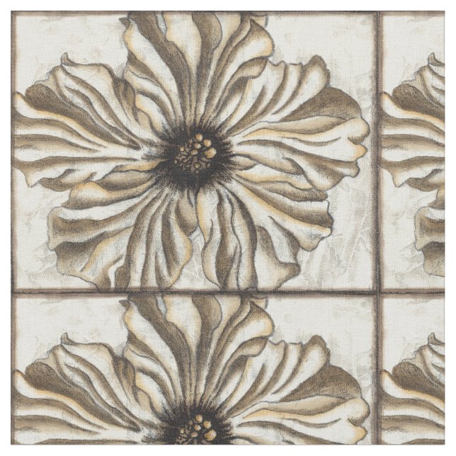 Tissu Fresque de Flowerhead sur l'arrière - plan (Fermer)