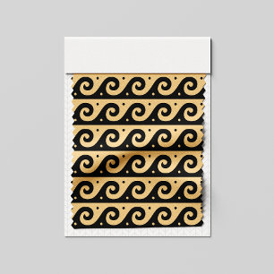 Tissu Fret grec, Motif d'onde méditerranéen, Brown