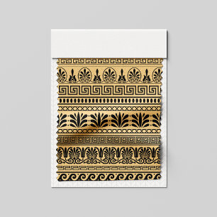 Tissu Fret grec, Motif méditerranéen, Brown