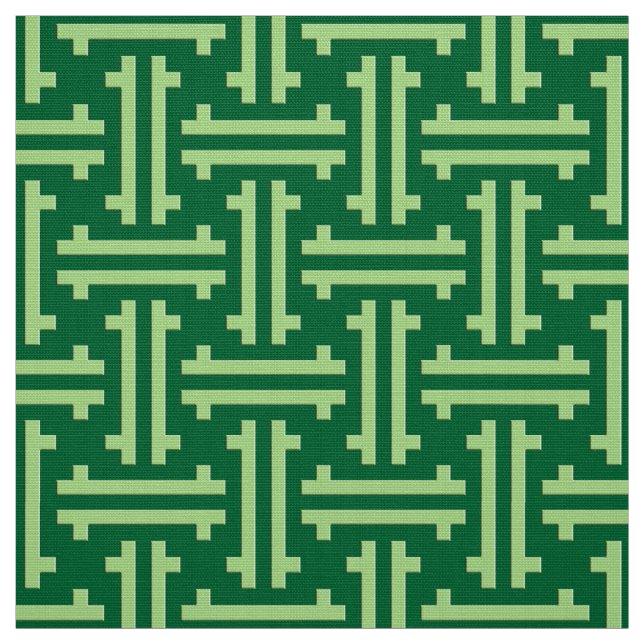 Tissu Frette chinoise d'art déco, vert de jade (Échantillon)