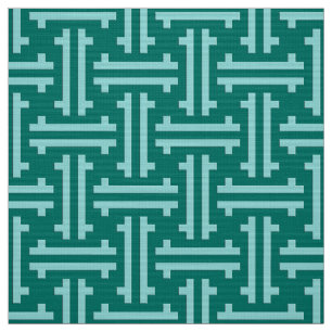 Tissu Frette, turquoise et Aqua chinois d'art déco
