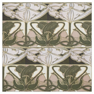 Tissu Frise florale Art nouveau par Alphonse Mucha