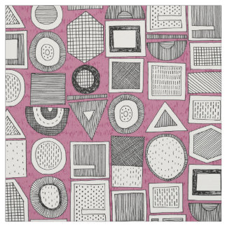 Tissu frisson memphis noir blanc