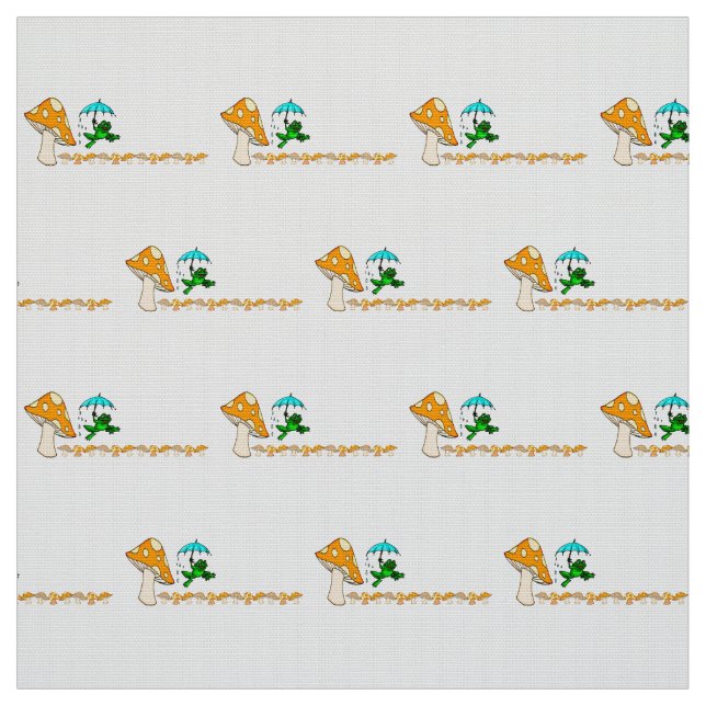 Tissu Frogging Ribbit Champhroom (Échantillon)