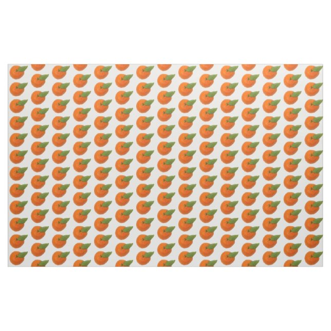 Tissu Fruit de tangerine avec feuille verte (Yard)