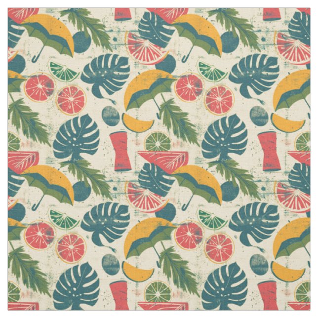 Tissu Fruit d'été rétro (Échantillon)
