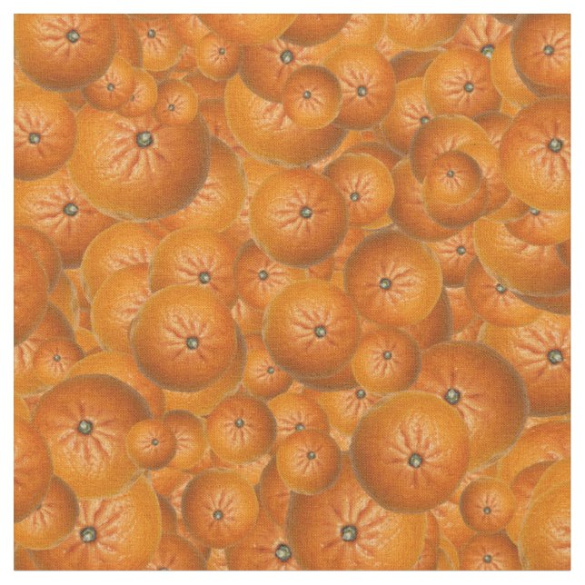 Tissu Fruit Fun Tangerine Imprimer Motif (Fermer)