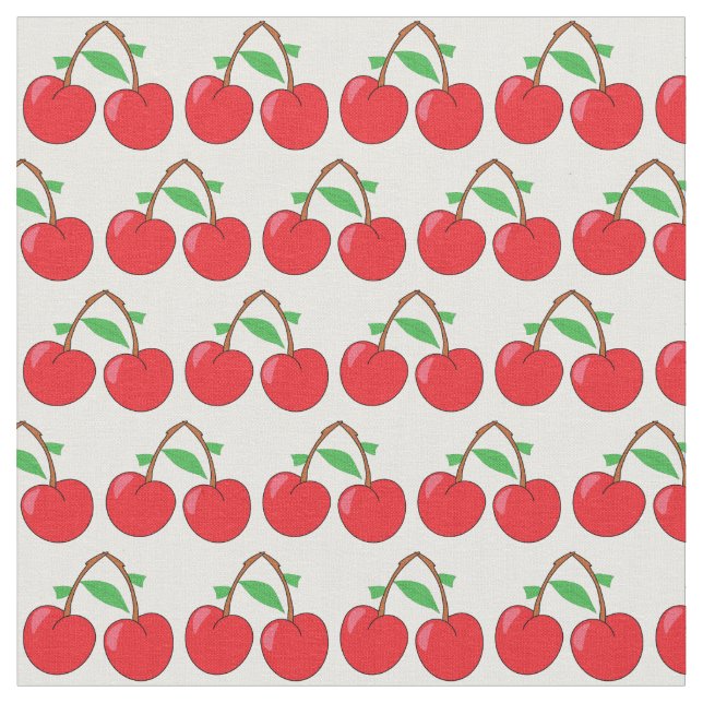 Tissu Fruit rouge vif des cerises (Fermer)