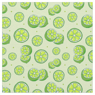 Tissu Fruit vert Funky Fruit Slices Été Imprimer