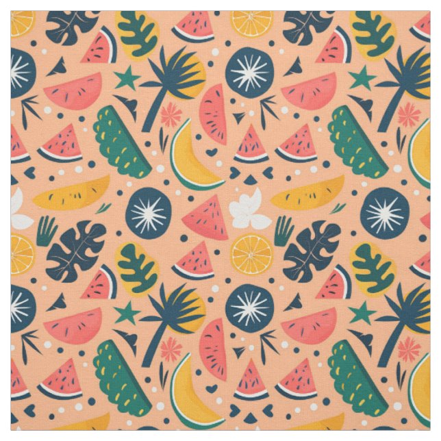 Tissu Fruits colorés d'été (Échantillon)