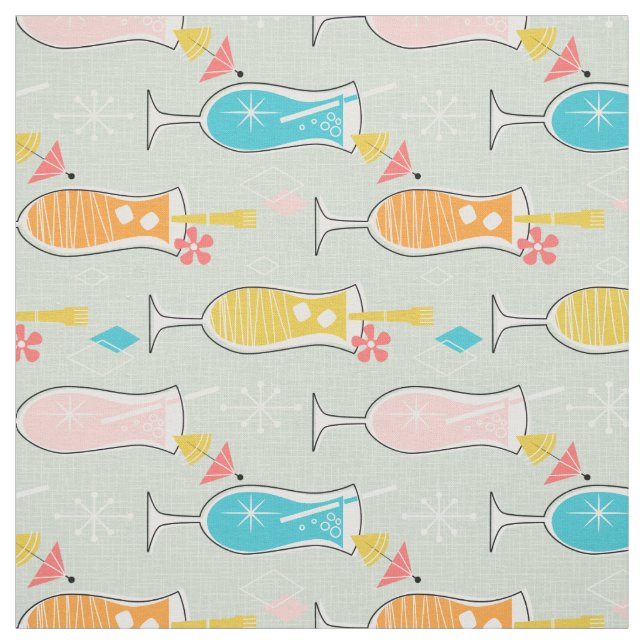 Tissu Fruity Tiki Beverages (Échantillon)