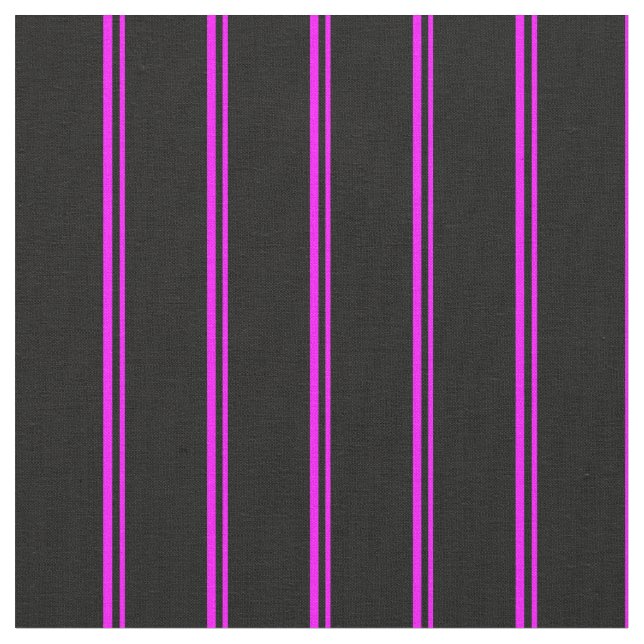 Tissu Fuchsia & Black Linked/Striped Motif (Fermer)